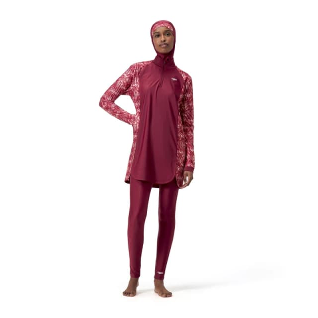 Speedo Womens Swim Set Burkini Red/Pink female 10 (S)