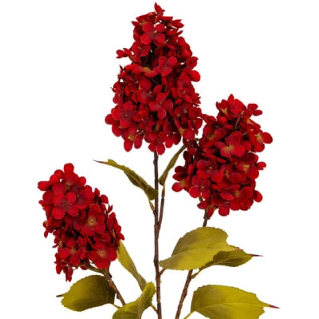 Hill Interiors Spear Hydrangea Artificial Flower Spray Red/green (One Size)