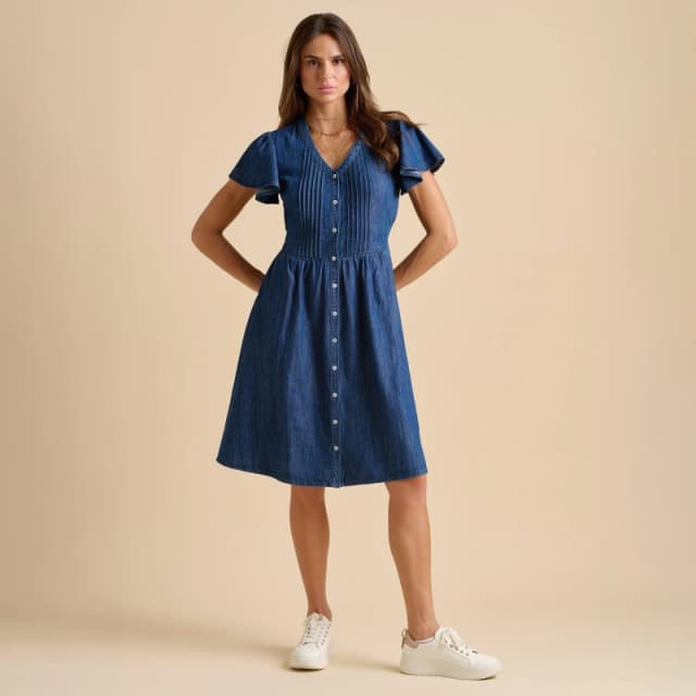Brakeburn Sandsfoot Knee Length Dress Navy female 20