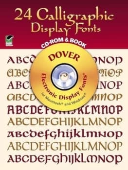 24 Calligraphic Display Fonts Cd-Rom and Book Paperback