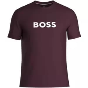 Boss Round Neck Logo T Shirt - Purple
