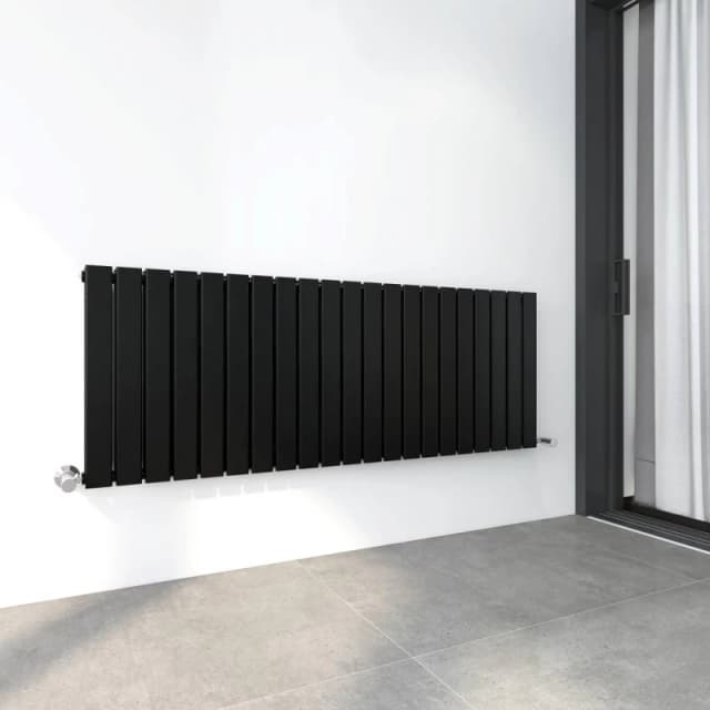 MCC DIRECT Mcc Direct - 600 x 1428mm Double Designer Flat Panel Central Heating Radiator matt Black HD1723