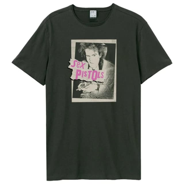 Amplified Amplified Men Photo Sex Pistols T-Shirt in Charcoal Size: Small Charcoal S Male 5063470544806