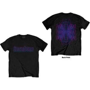 Incubus - Trippy Neon Unisex Large T-Shirt - Black