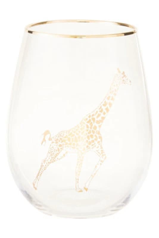 Premier Housewares 33Nomi Giraffe Stemless Wine Glass Clear