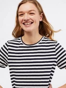 White Stuff Neo Fairtrade Jersey T-Shirt - Navy Stripe
