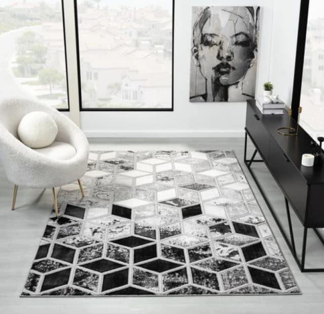 The Linen Consultancy The Linen Consultancy TLC 5 Star Hotel Concept Bianco Rug Grey / Silver in Dark Grey Size: 80cm x 150cm Dark Grey 80cm x 150cm