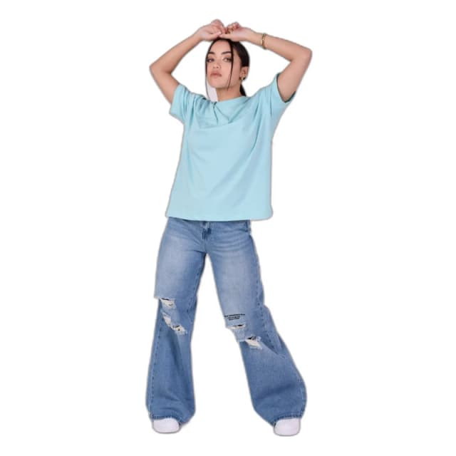 Project X Paris Womens T-Shirt Project X Paris Basic ample logo Bleu Female XS