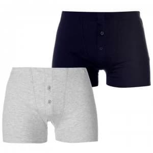 Slazenger 2 Pack Boxers Mens - Grey/Navy
