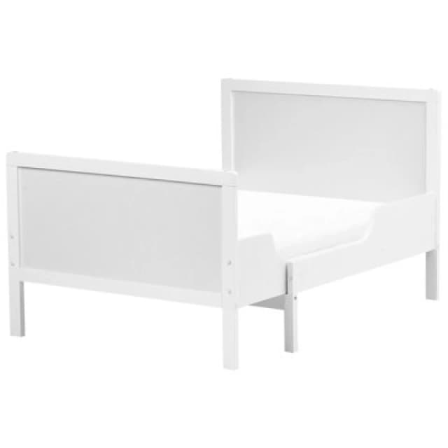 Beliani Extendable Kids Bed Pine Wood Montigny 90 X 200 Cm (Eu Single) White