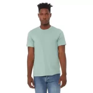 Canvas Mens Triblend Crew Neck Plain Short Sleeve T-Shirt (2XL) (Dusty Blue Triblend)