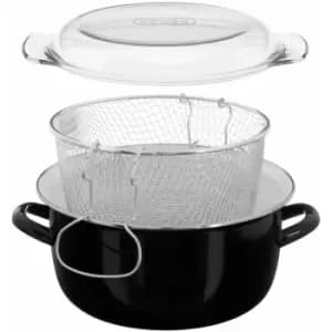 Black Enamel on Steel Deep Fryer - Premier Housewares