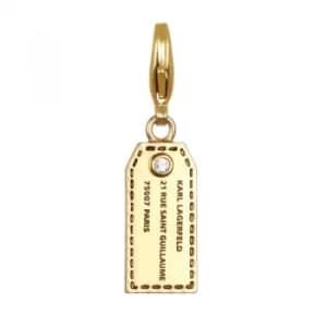 Ladies Karl Lagerfeld Gold Plated Address Tag Charm