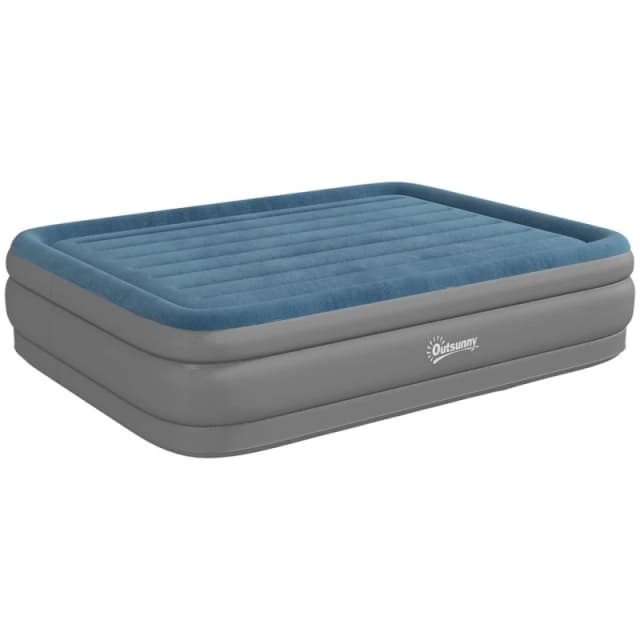 Outsunny Restful Sleep Anywhere: Outsunny Queen Inflatable Mattress+Electric Pump, 203x152x46cm