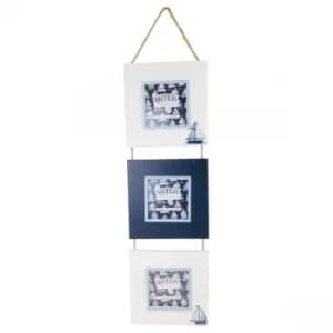 Triple Hang Photo Frame Boat 44cm