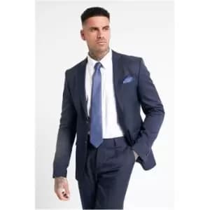 I Saw It First Navy Mens Tailored Slim Fit Suit Jacket - Blue