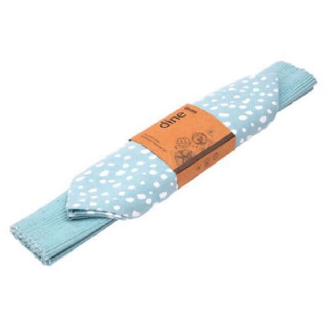 Dexam Sintra Recycled Cotton Spotted Napkin And Placemat Set Duck Egg