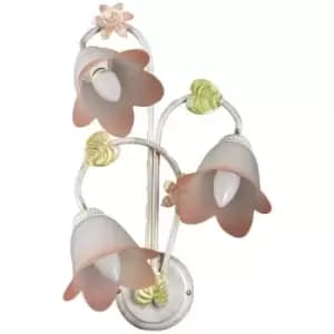 Onli D'Oro Triple Arm Wall Lamp, Glass Shades, 3x E14