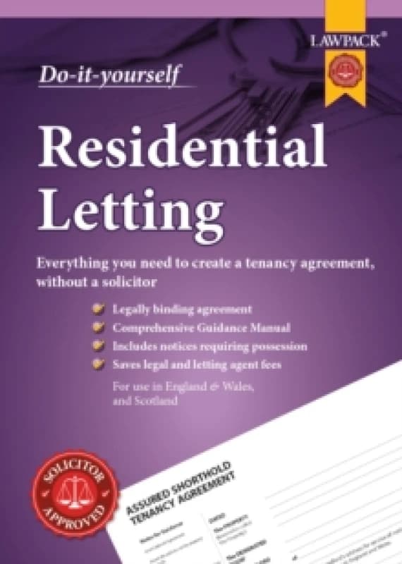 Lawpack Residential Letting DIY Kit : Everything you need to create a tenancy agreement, without a solicitor Paperback / softback