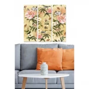 MDF50167567 Multicolor Decorative MDF Painting (3 Pieces)
