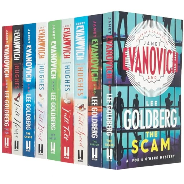 Janet Evanovich 9 Books Collection Set (Scam, Pursuit, Full Speed, Full Tilt, Heist, Full Blast, Chase, Full House, Job) Janet Evanovich Books
