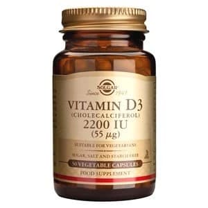 Solgar Vitamin D3 2200IU 55ug Vegetable Capsules 50 caps