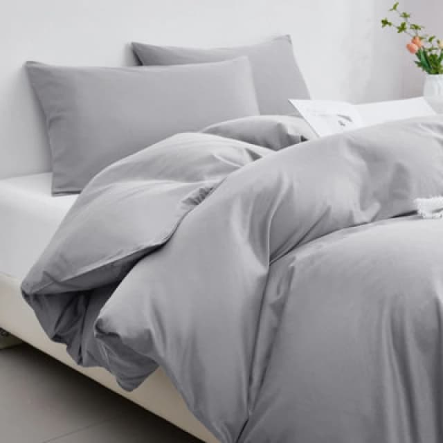 Ezysleep Ezysleep 100% Egyptian Cotton Silver Duvet Cover Set Size: Double Silver Double Unisex 0721545407054
