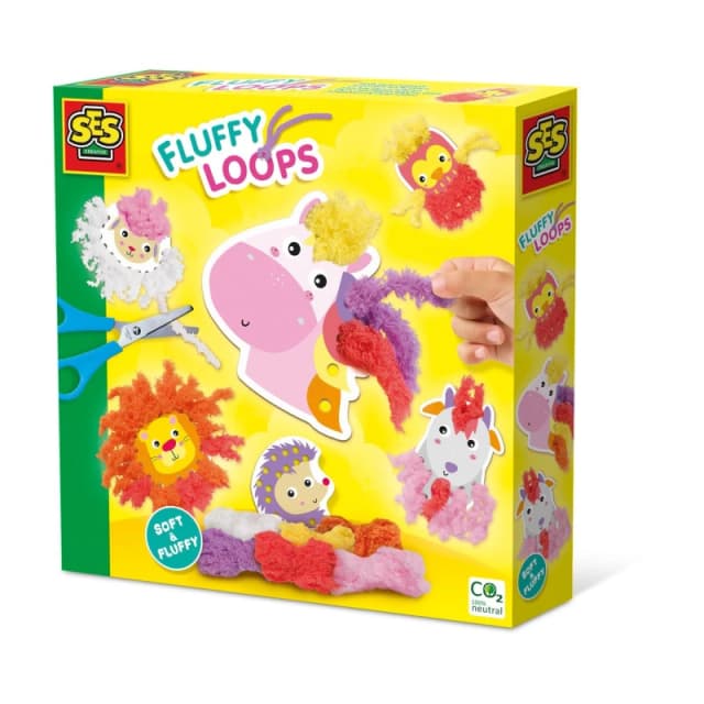 SES Creative Fluffy Loops - Soft Yarn Animals Multi unisex