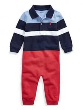 Ralph Lauren Baby Boys Colour Block All-in-One - Navy