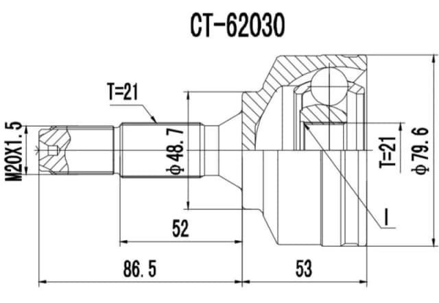 PROCARO 77-CT-750 CV Joint Joint Kit,drive shaft (5)