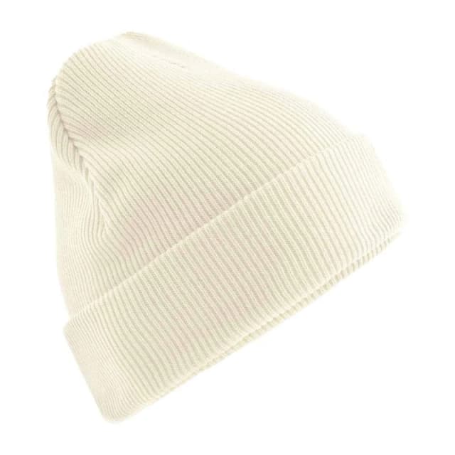 Beechfield Mens Cuffed Cotton Heavyweight Beanie in Off-White Off-White Male One Size