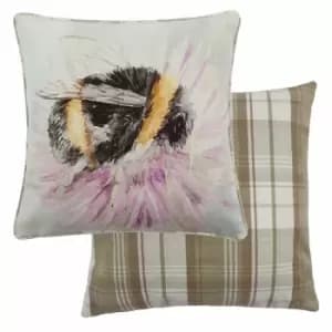 Watercolour Bee Cushion Multicolour, Multicolour / 43 x 43cm / Polyester Filled