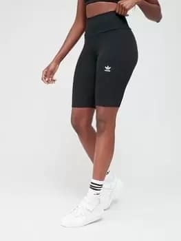 adidas Originals Ribbed Short Tights - Black, Size 10, Women