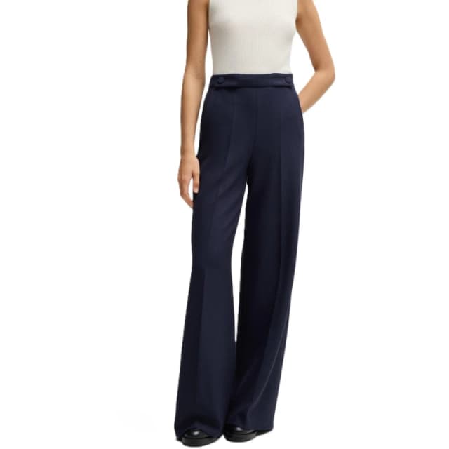 Boss Womens Tupita Straight Leg Trousers Straight Trousers 4 (XXS) Blue 54269818230