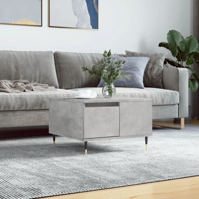 Vidaxl Coffee Table Concrete Grey 55X55X36.5cm Engineered Wood, Grey 830752