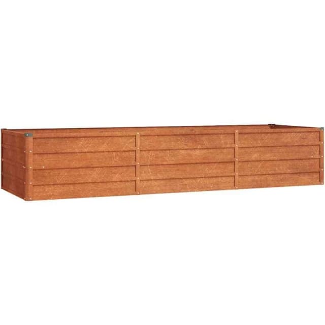 vidaXL Garden Raised Bed Rusty 240x80x45cm Corten Steel, Brown 151960