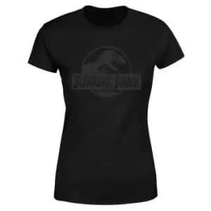 Jurassic Park Monochrome Womens T-Shirt - Black - L