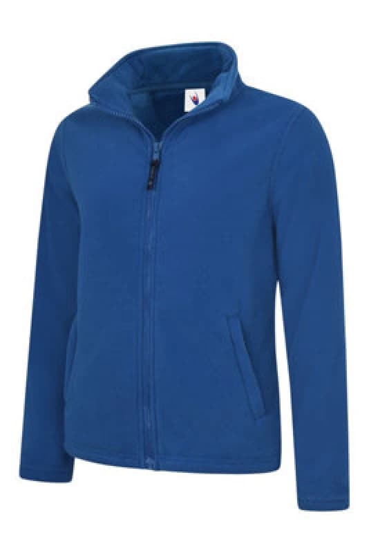 Uneek Clothing Classic Full Zip Fleece Jacket - Half Moon Yoke Royal
