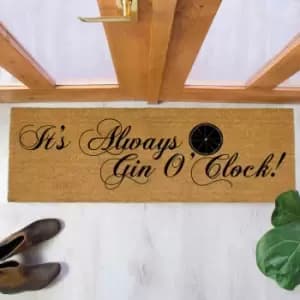 Artsy Doormats It's Always Gin O'clock Patio Doormat