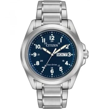 Citizen Blue and Silver Sport WR100' Eco-Drive Watch - AW0050-58L
