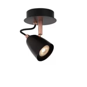 Lucide RideLed Modern Ceiling Spotlight 10cm LED Dim. GU10 1x5W 3000K Copper