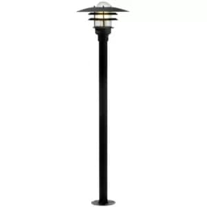 Lonstrup 32cm Outdoor Bollard Black, E27, IP44