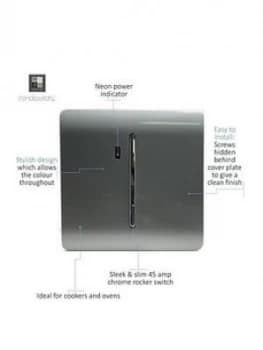Trendiswitch 45 Amp Neon Insert Std Silver