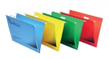 Rexel Crystalfile Flexifile Foolscap Manilla Suspension File V-Base Blue 1 x Pack of 50 Suspension Files