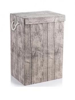 Minky Laundry Hamper With Bark Print