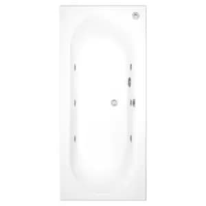 Burford Double Ended Bath with 6 Jet Whirlpool System - 1800 x 800mm