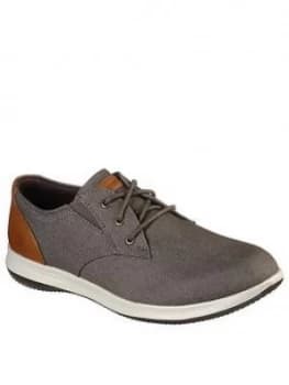 Skechers Darlow Canvas Trainers - Grey, Size 10, Men