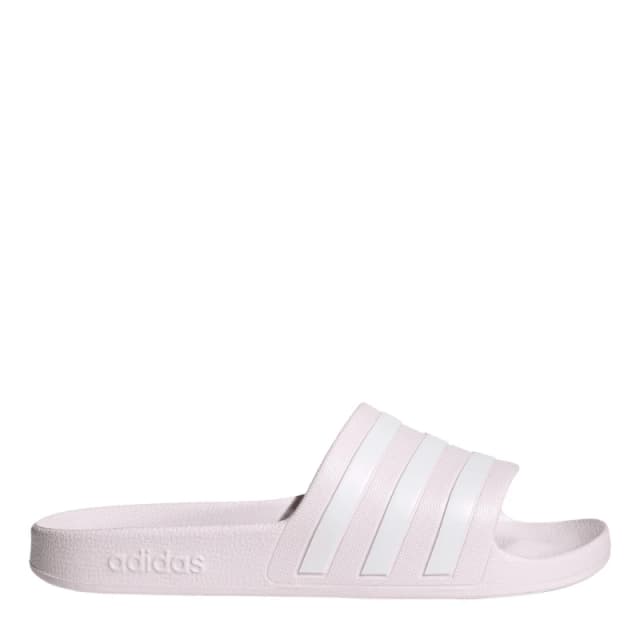adidas adilette aqua sandals in white & pink Pink UK 5