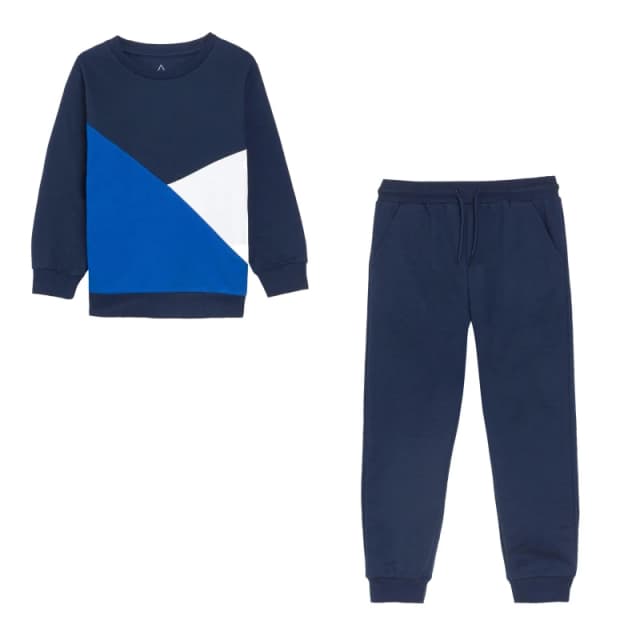 Studio You Boys Asymmetric Jog Set - Blue Blue One Size