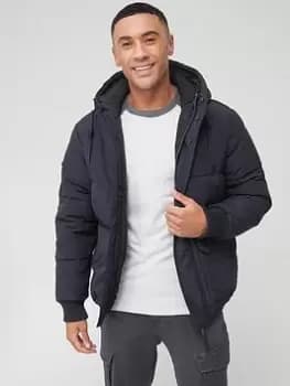 Superdry Mountain Padded Jacket - Black , Navy, Size 2XL, Men